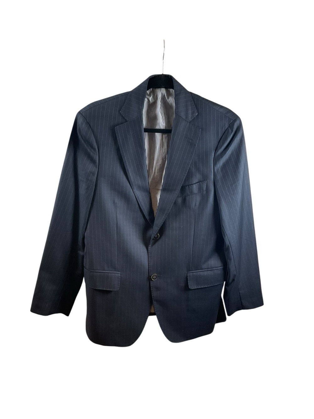 Michael Bastian Navy Pinstripe Two-Button Blazer